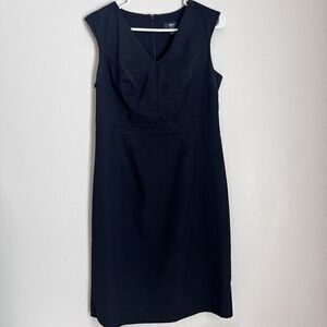 Mossimo Black Sleeveless Fitted Dress Career‎ Mid Length Formal Sheath V Size 10
